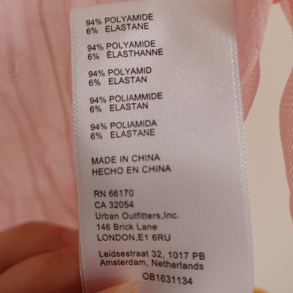 UO Mimi Semi-Sheer Textured Crew Neck Top Size S - Picture 8 of 8